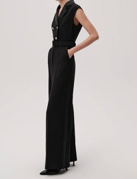 EXQUISE Onyx Sleeveless Jumpsuit in black 1 - women's pants - view 4