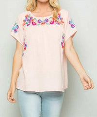 See And Be Seen - On The Border Embroidered Top