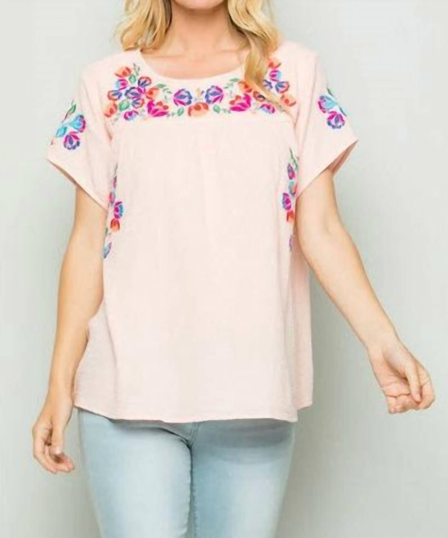 See And Be Seen - On The Border Embroidered Top