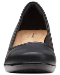 Clarks Women's Emily Belle Pump in black leather - women's heels - view 4
