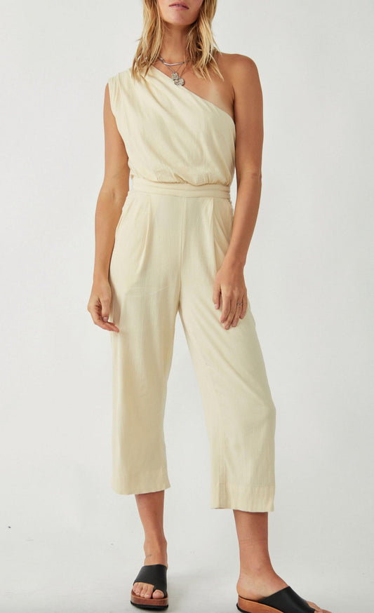 Free People - One Shoulder High Waisted Jumpsuit