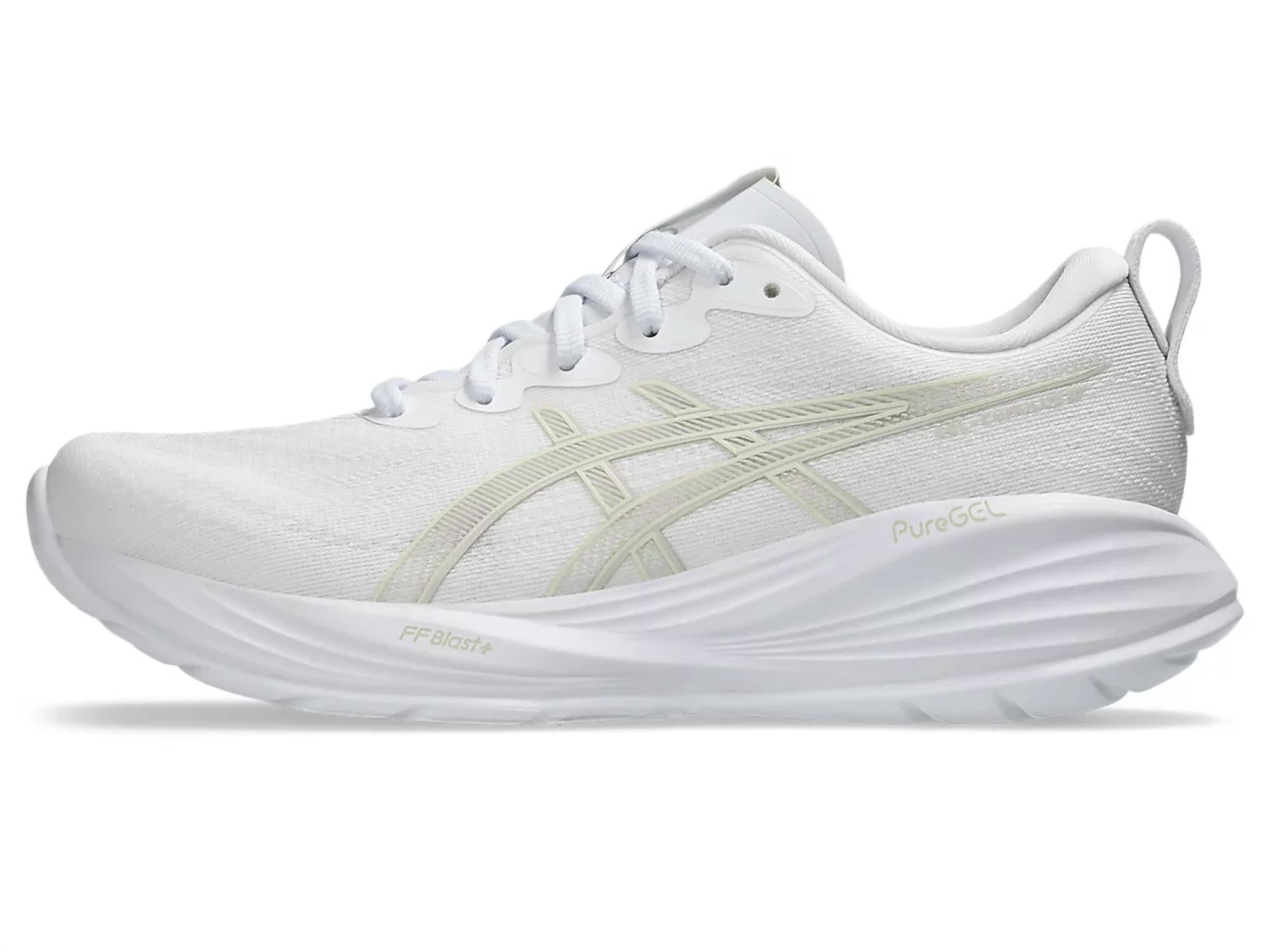 ASICS Women's Gel-cumulus 27 Running Shoes in white lake grey 1 - women's shoe - alternate view