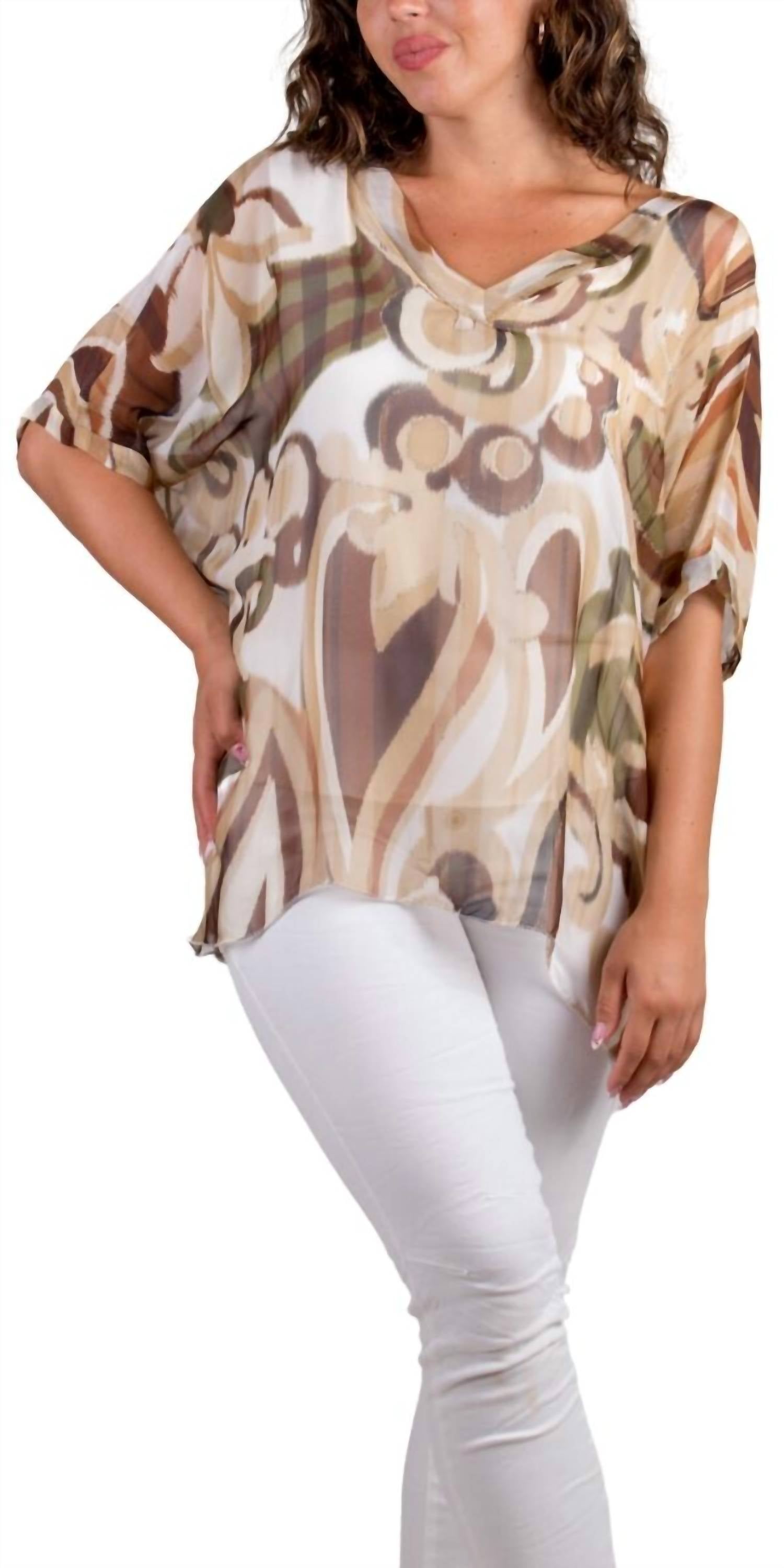 Gigi Moda - Lizane Swirl Print Blouse