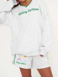 The Mayfair Group Going Offline Sweatshirt in white - women's sweater