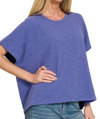 Zenana - Oversized Slub Tee