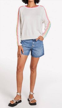 Brodie Cashmere - Sporty Stripe Mini Sweater