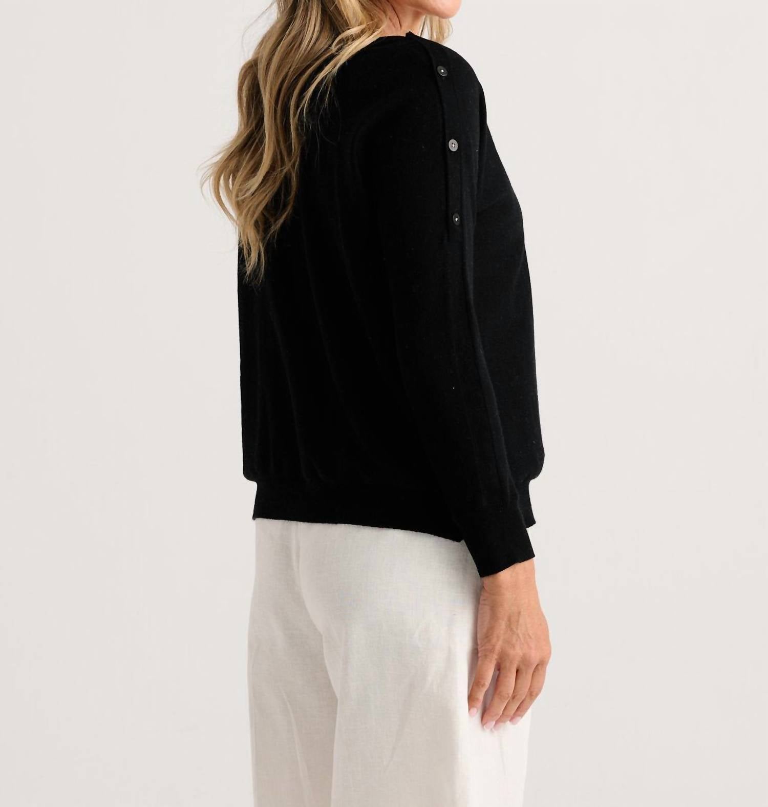Zaket & Plover - Button Boat Neck Sweater