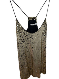 bishop + young Women's Sequin Strappy Dress in gold - women's dress