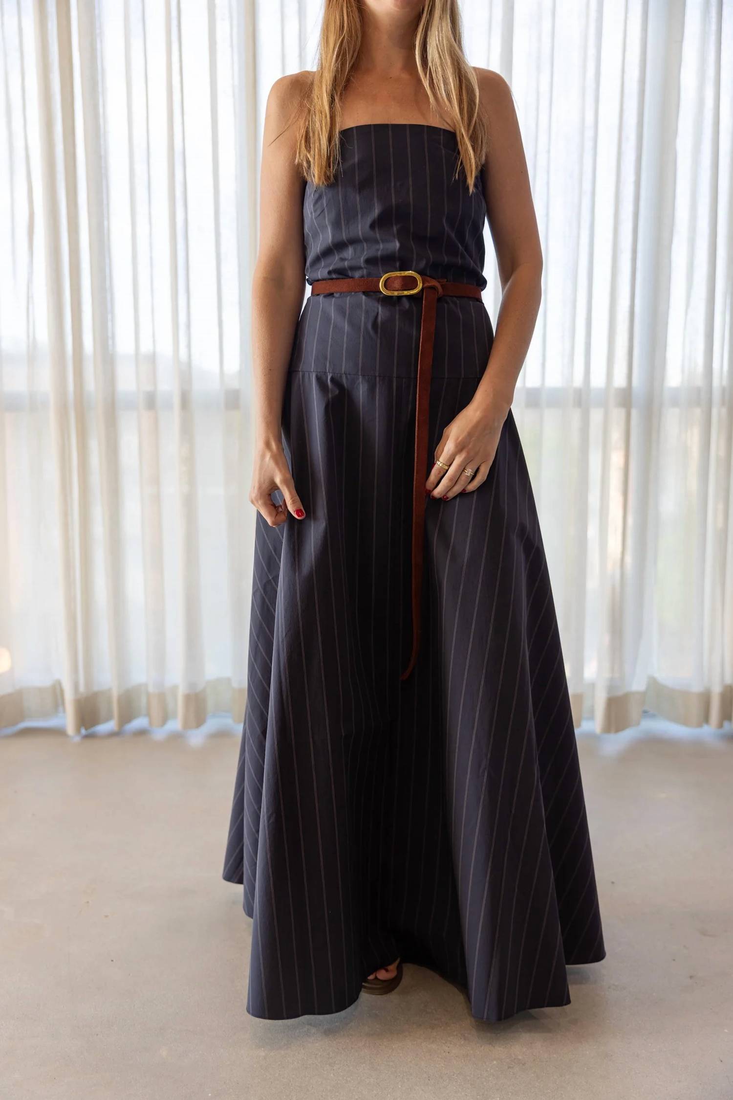 St. Agni - Strapless Rouleau Maxi Dress
