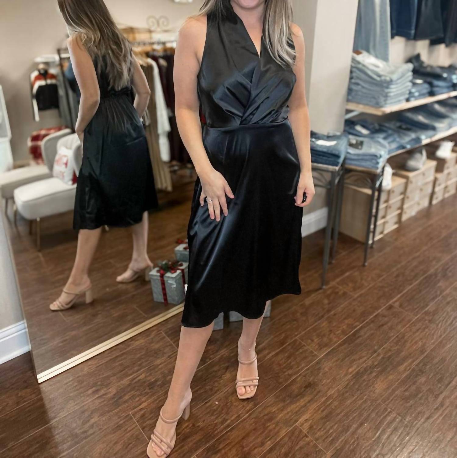 Kld. Signature - Satin Pleated Dress