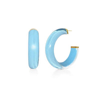 Gold & Honey - Women's Small Illusion Lucite Hoop Earrings