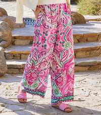 Karen Kane - Italian Tile Print Wide-leg Pants