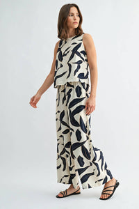Kld. Signature - Sleeveless Leaf Print Top