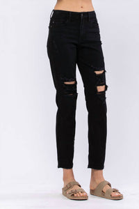 Judy Blue - Destroyed Boyfriend Jeans - Plus