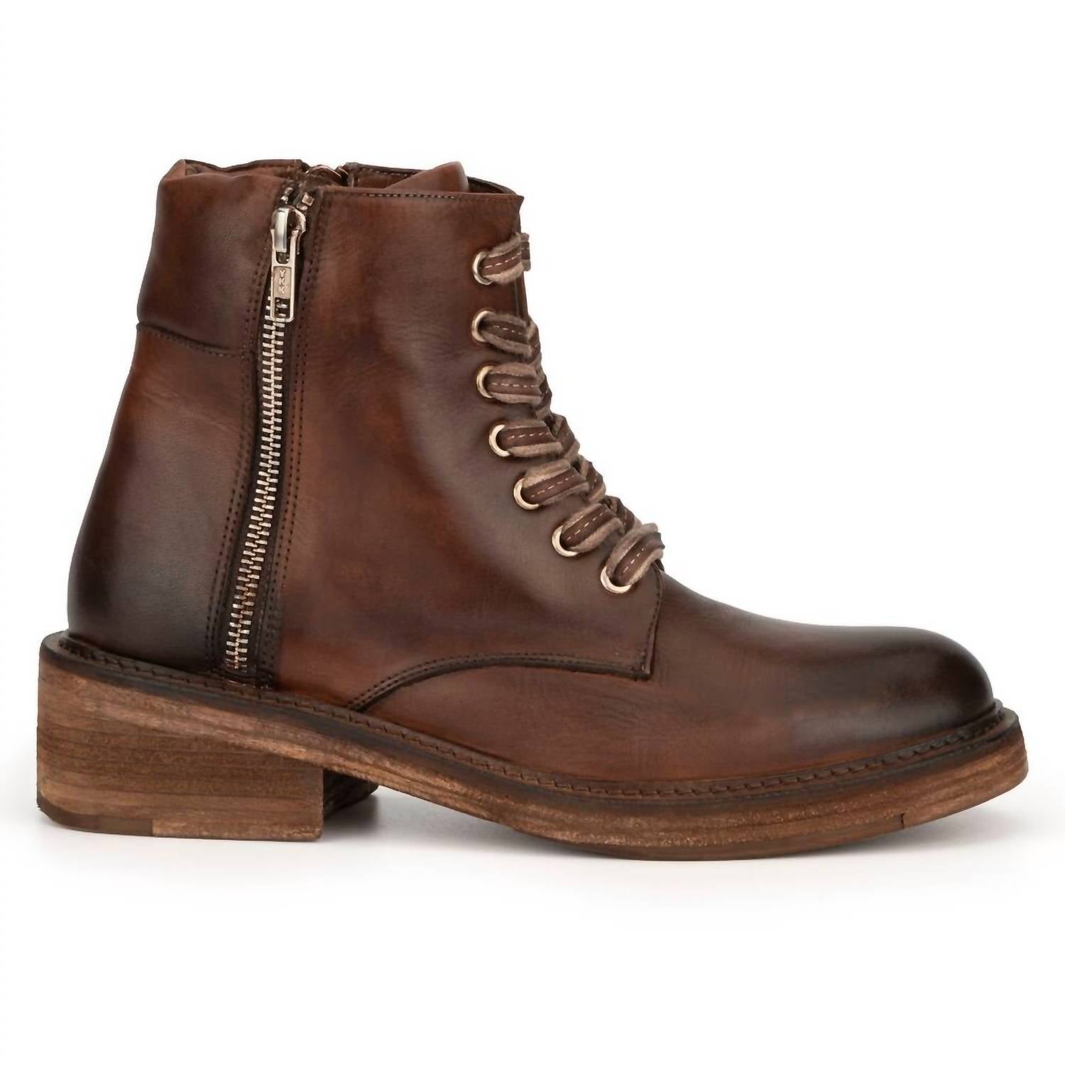 Vintage Foundry Co. Women's Allison Ankle Boots in brown - women's shoe - detail view