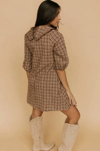 Polagram - Plaid Peter Pan Collar Dress