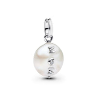 Pandora - Treated Freshwater Cultured Baroque Pearl Mom Dangle Charm