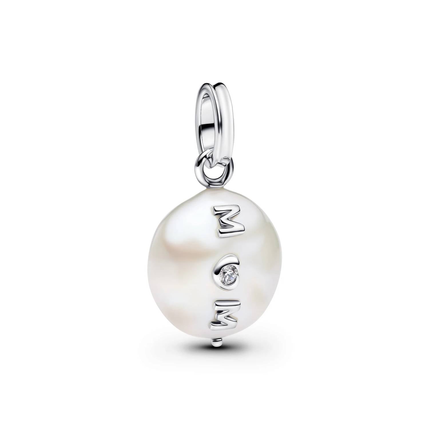 Pandora - Treated Freshwater Cultured Baroque Pearl Mom Dangle Charm