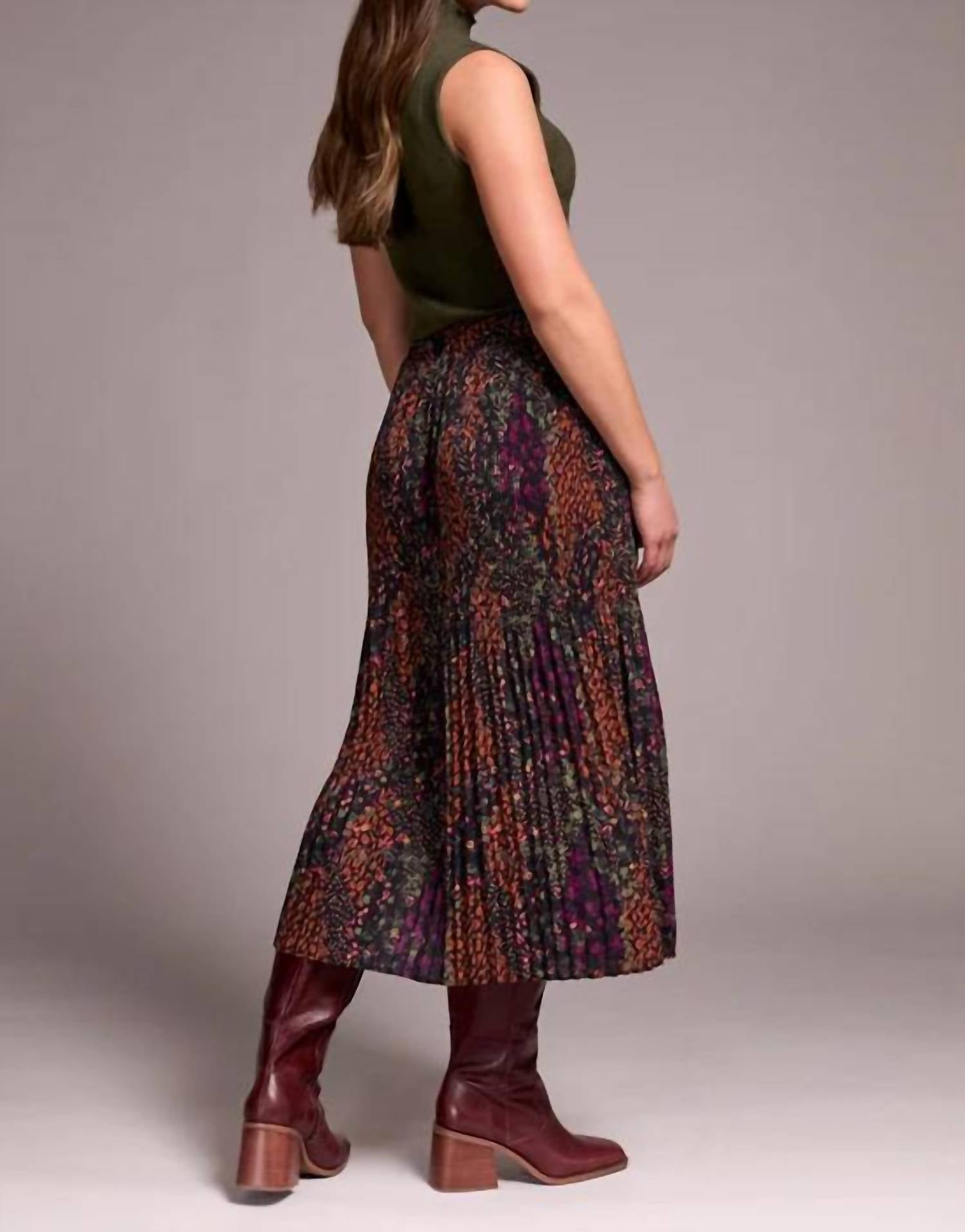 Tribal - Plisse Midi Skirt