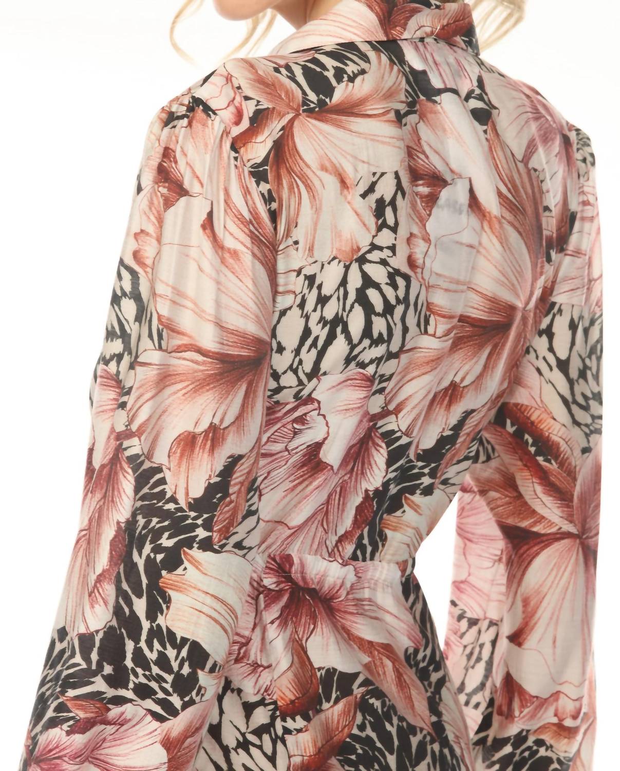 Joseph Ribkoff - Floral Button Front Midi Dress