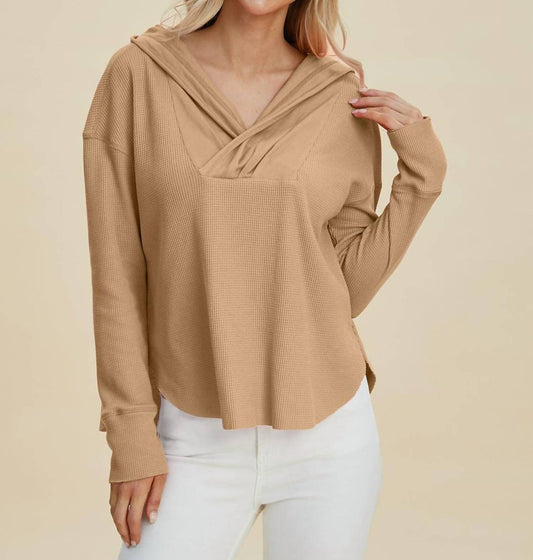 Trendsi - Chic High-low Hoodie With Dropped Shoulders