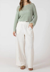 Dex - Crochet Trim Wide Leg Pant