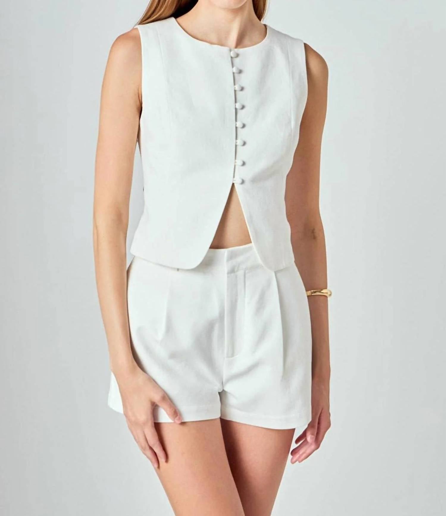 Endless Rose - Linen Pintuck Shorts