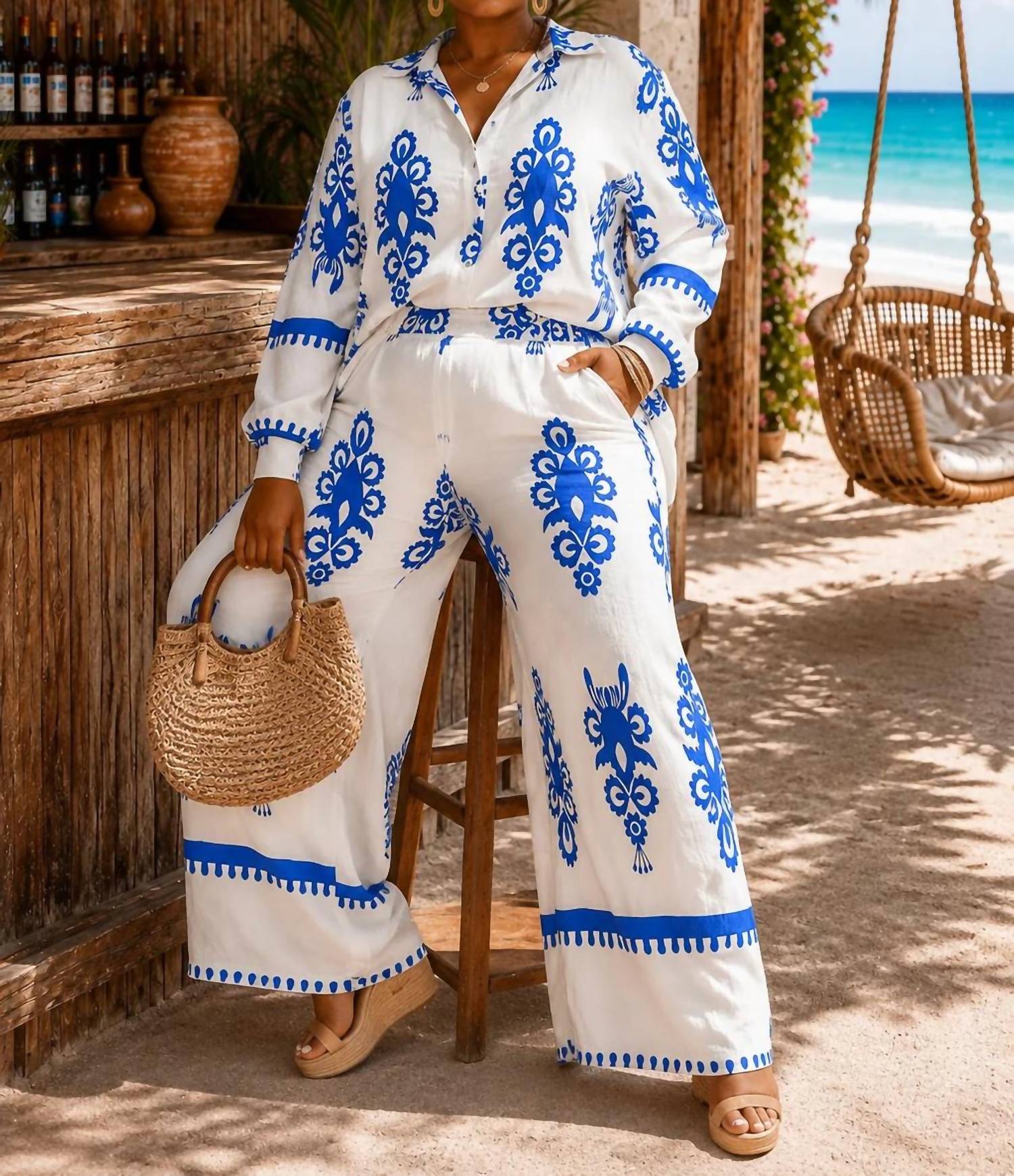 Little Secret Of Mine - Wide Leg Pant Set - Plus