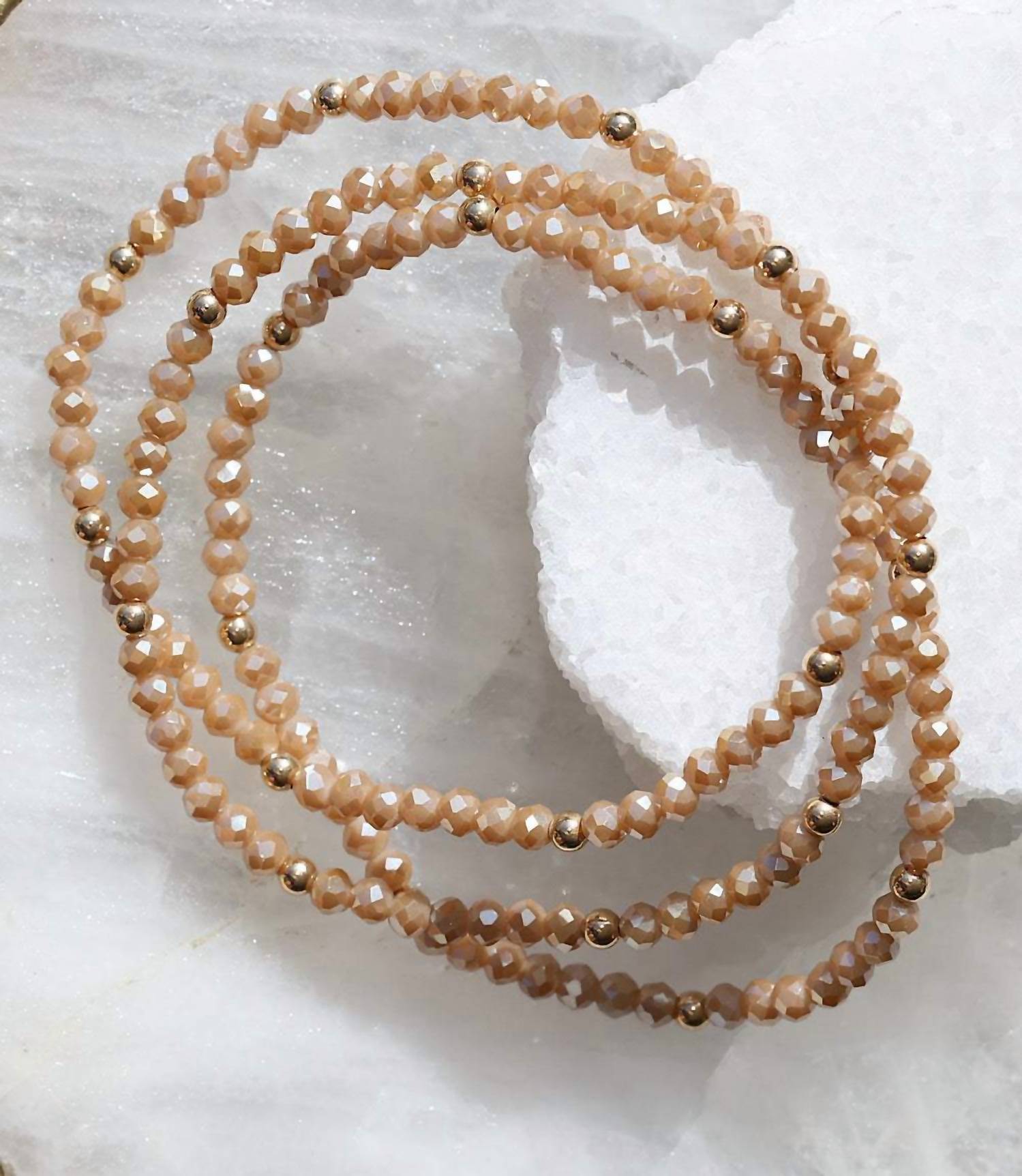 Erin Gray - Women's Beaded Crystal Bracelets Set
