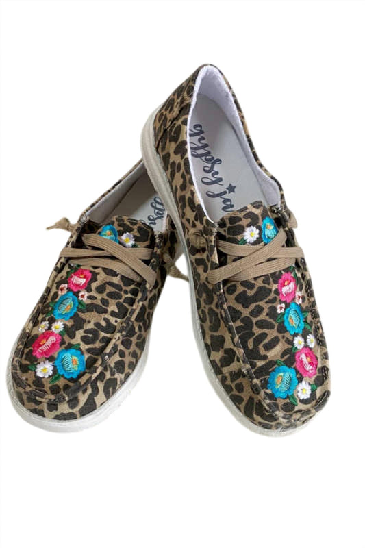 Gypsy Jazz - Women's Leopard Slip On Sneakers