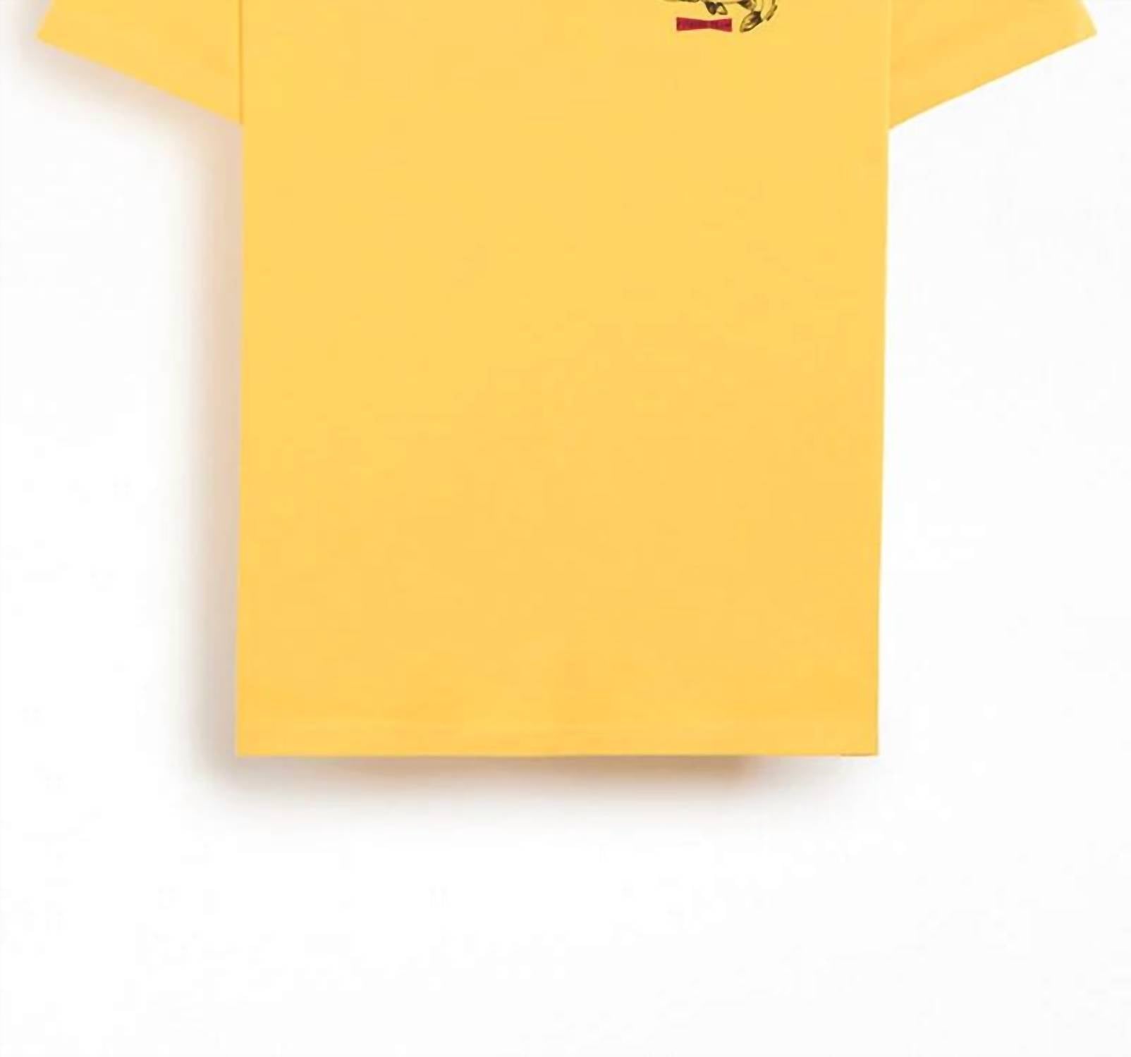 Brixton Men's Fishing Team T Shirt in yellow - men's t-shirt