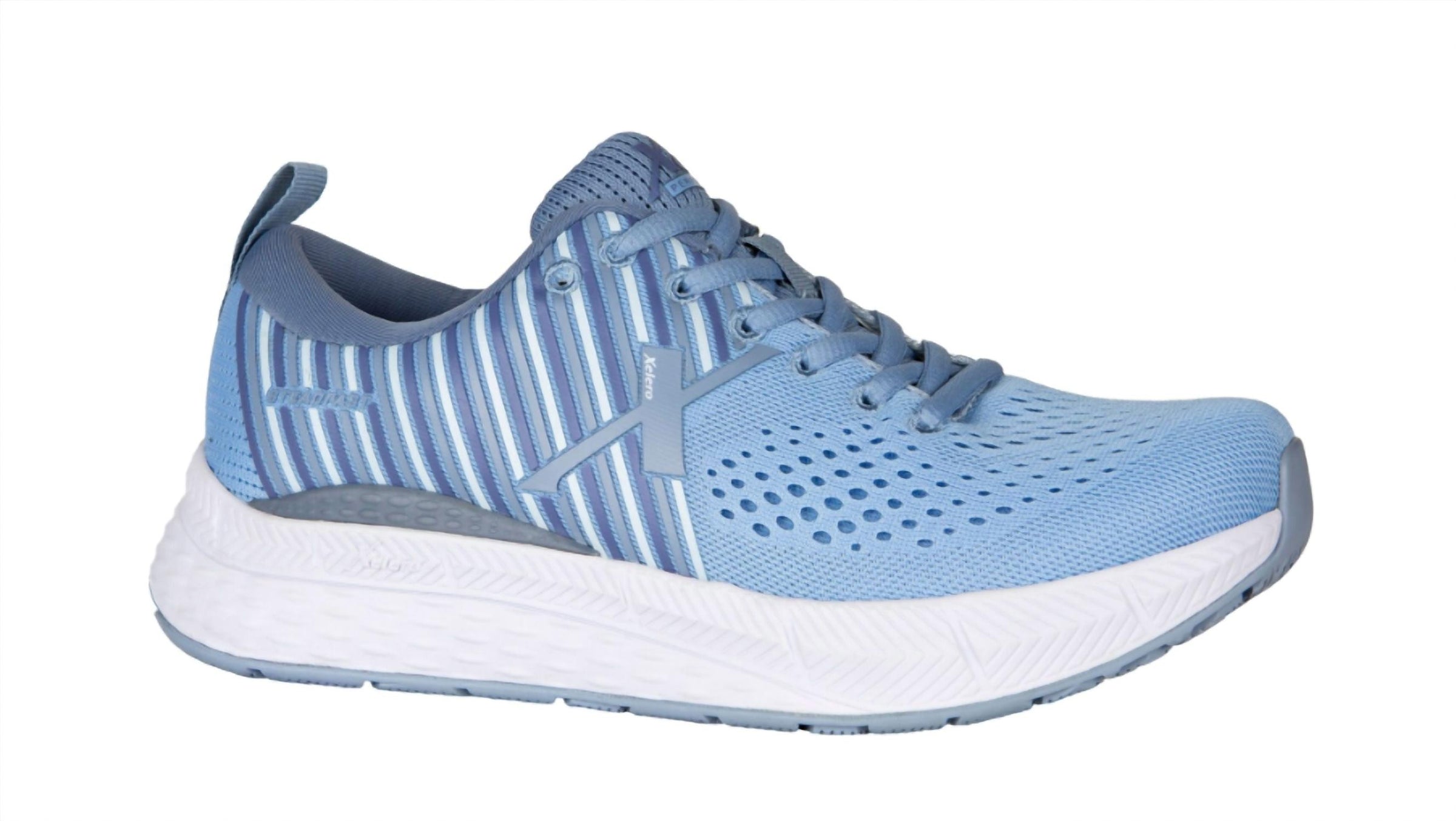 Xelero Women's Steadfast Shoe in light blue white - women's sneaker