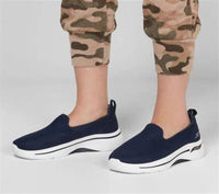 Skechers Women's Gowalk Arch Fit Grateful Slip On Sneaker in navy white - women's sneaker - view 5