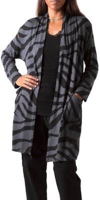 Gigi Moda - Zebra Knit One Size Cardigan