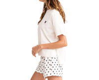 KERRI ROSENTHAL Women's Veronica Pajama Set in oatmilk - women's t-shirt - alternate view