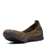 Clarks Women's Jenette Ease Ballet Flat in olive interest - women's flats - alternate view