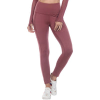 GOLDHAUS High Rise Leggings in mauve - women's pants - alternate view