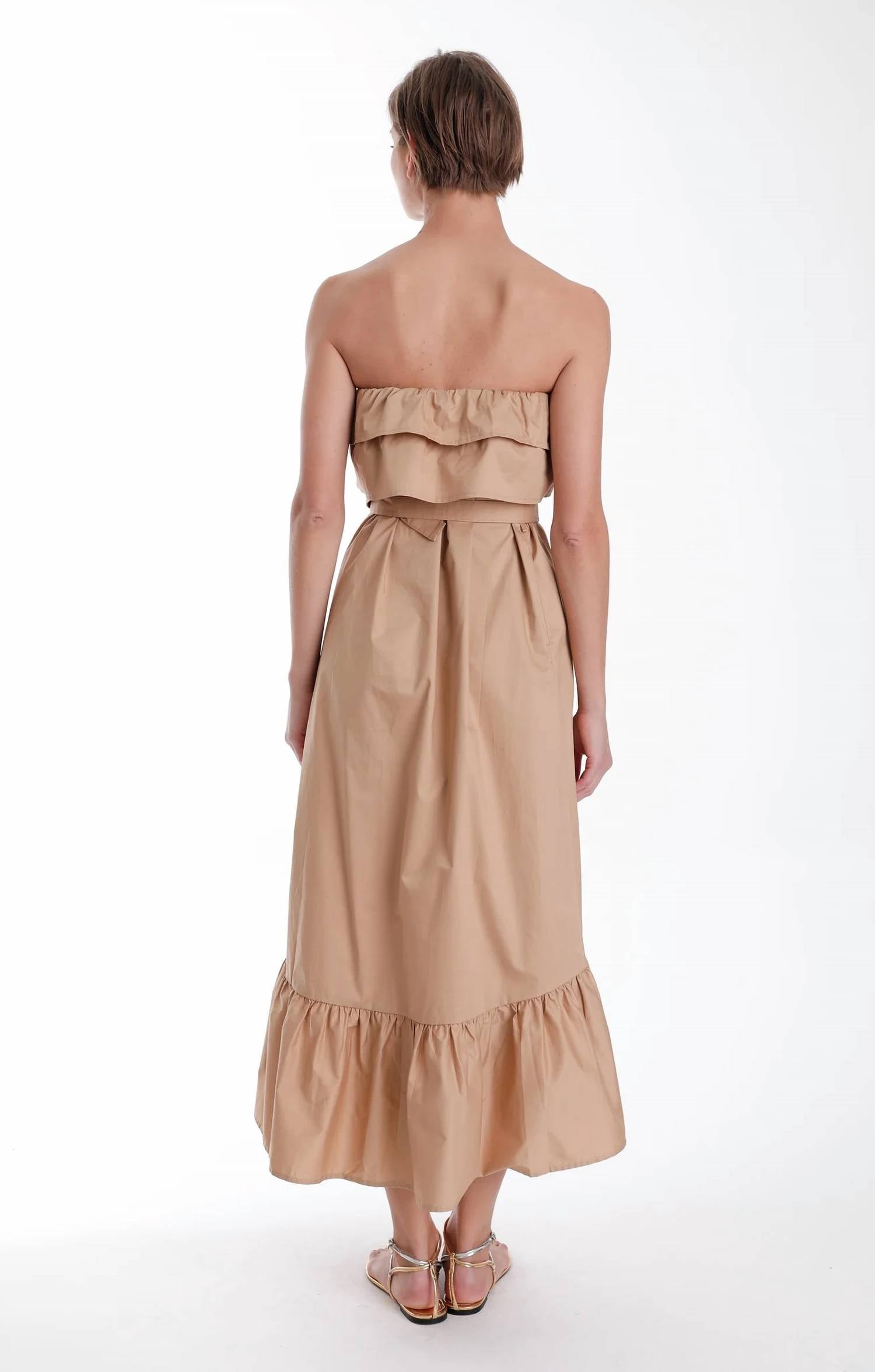 Karina Grimaldi - Priscilla Strapless Midi Dress