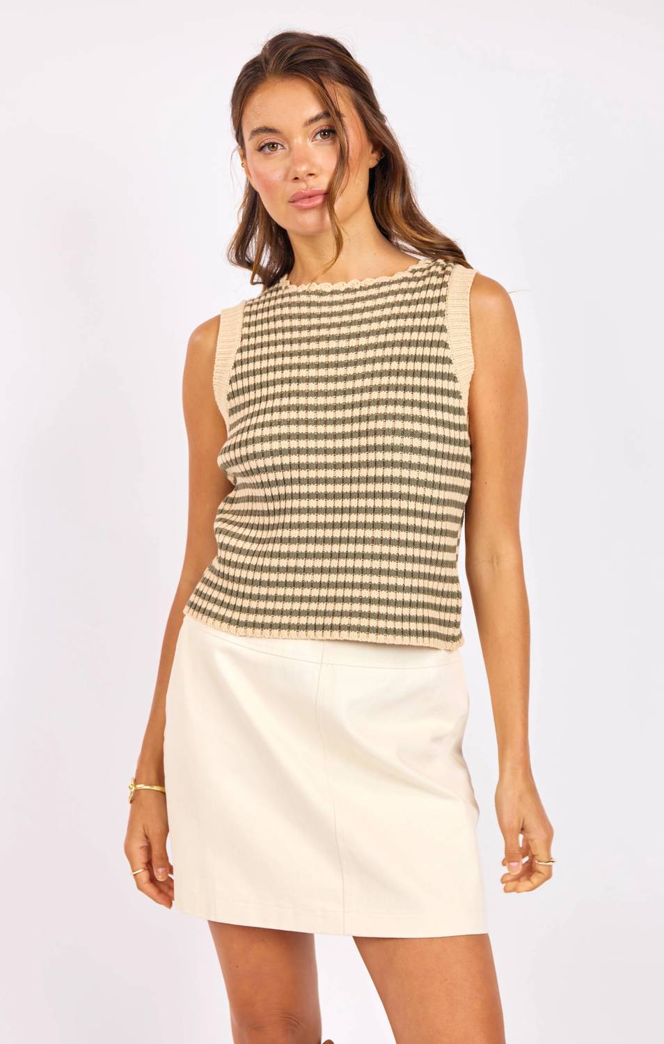 Sage The Label - Mona Striped Sweater Tank