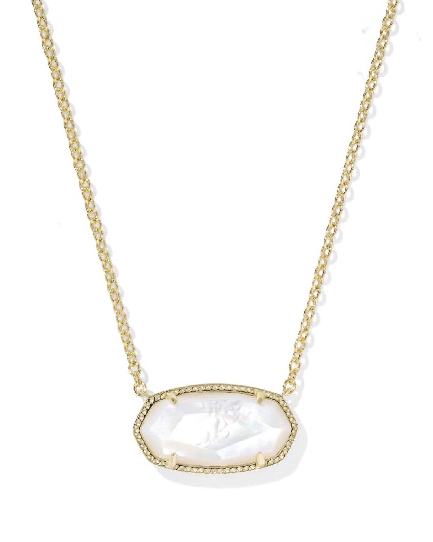 Kendra Scott Women's Elisa Statement Pendant Necklace in gold ivory mother of pearl - women's jewelry