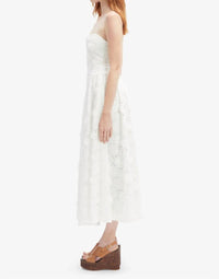 BARDOT Estie Broderie Maxi Dress in white - women's dress - alternate view