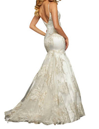 Sherri Hill - Metallic Print Mermaid Wedding Dress