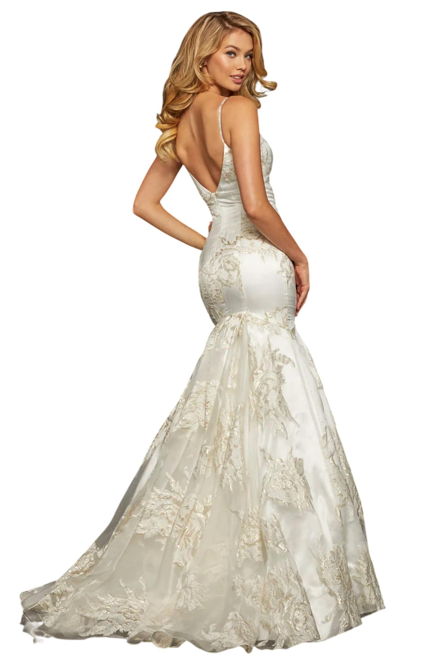 Sherri Hill - Metallic Print Mermaid Wedding Dress