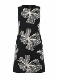 Thml - Women's Sleeveless Floral Embroidery Detail Dress