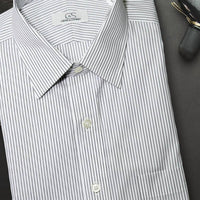 Cooper & Stewart - Men’s Franklin Satin Stripe Cotton Dress Shirt