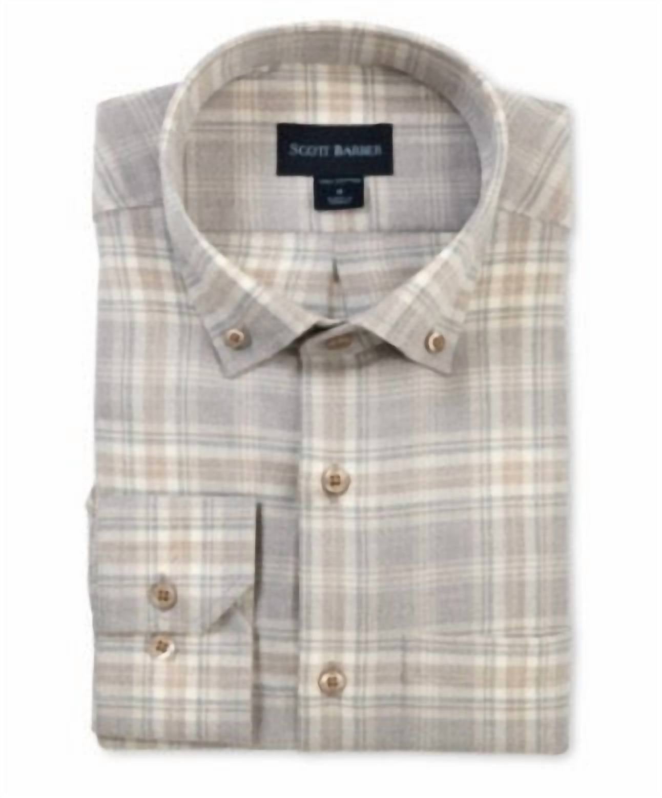 Scott Barber - Essex Flannel Plaid Long Sleeve Shirt