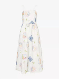 Damson Madder - Peaches Midi Apron Dress