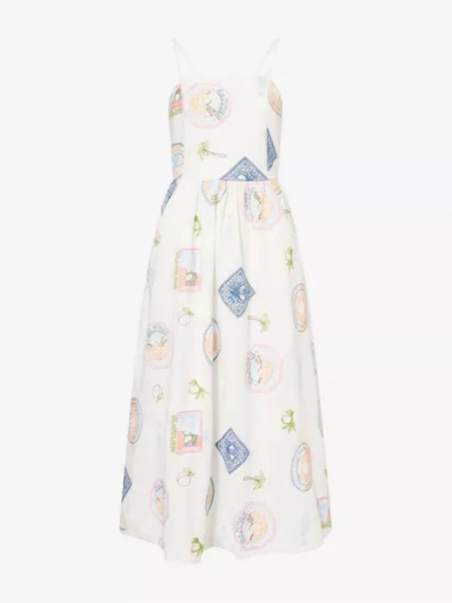Damson Madder - Peaches Midi Apron Dress