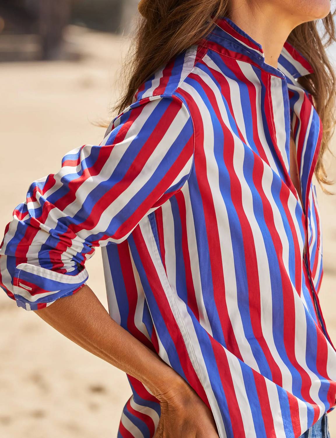 Frank & Eileen - Eileen Button Up Top