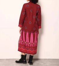 Maude Eliza Dress in geo ferns - women's dress - detail view